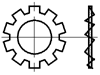 DIN 6797 А Шайба зубчатая упругая, форма А - внешние зубцы