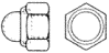 DIN 986 Гайка колпачковая самоконтрящаяся (самостопорящаяся) шестигранная, оцинкованная, с нейлоновым вкладышем.