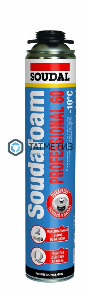 Пена монтажная проф SOUDAL  SOUDAFOAM Professional 60 750 мл ЗИМНЯЯ/12 -  магазин крепежа  «ТАТМЕТИЗ»