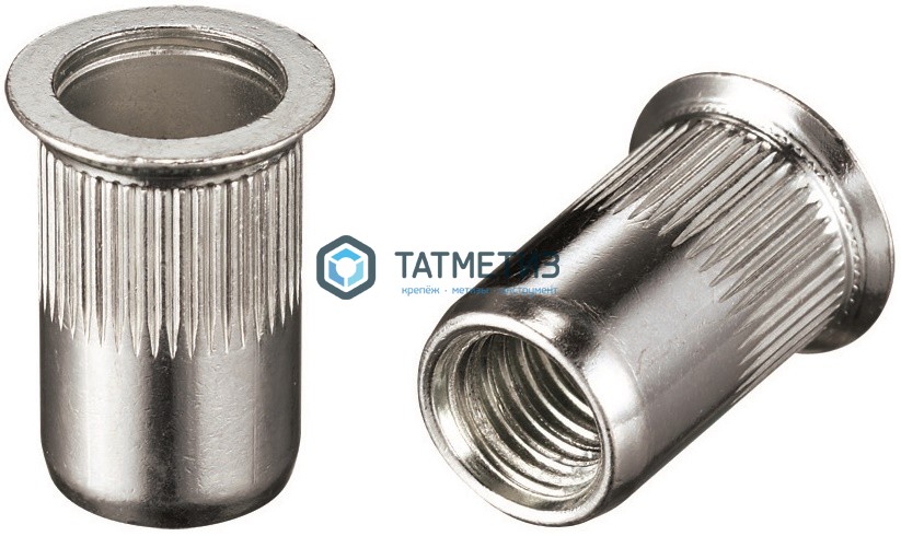 Заклепка резьбовая потайной борт М10 L=21 (2,0-5,0) мм d=13 NX | «ТАТМЕТИЗ» Заклепка резьбовая потайной борт М10 L=21 (2,0-5,0) мм d=13 NX - магазин крепежа «ТАТМЕТИЗ»