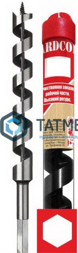 Сверло по дереву, спираль Левиса 18х230 мм, 6-гр.хвостовик, "Hardcore" -  магазин «ТАТМЕТИЗ»