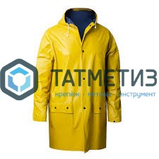 Плащ-дождевик сверхпрочный на кнопках, ПВХ, ЖЕЛТЫЙ, 150 мк, Komfi/30 -  магазин «ТАТМЕТИЗ»