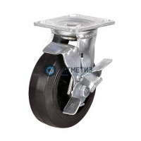 Колесо большегрузное обрезиненное поворотное c тормозом d 100 мм -  магазин крепежа «ТАТМЕТИЗ»