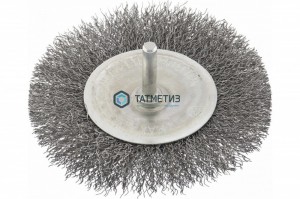 Щетка для дрели дисковая 100 мм, витая проволока 0,3 мм// Сибртех -  магазин крепежа «ТАТМЕТИЗ»