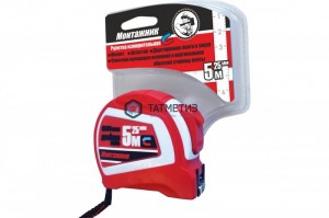 Рулетка Монтажник с автостопом и магнитом двусторонняя  5м х 25мм -  магазин крепежа «ТАТМЕТИЗ»