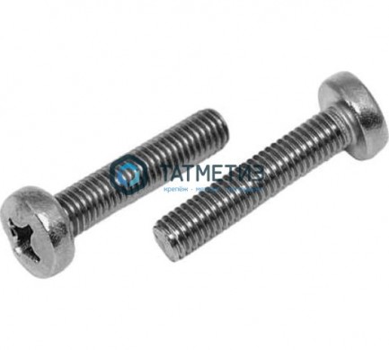 Винт полукр/гл крест/шл DIN 7985 А2 M4 х16 | «ТАТМЕТИЗ» Винт полукр/гл крест/шл DIN 7985 А2 M4 х16 - магазин крепежа «ТАТМЕТИЗ»