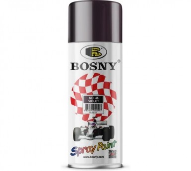 Краска аэроз. BOSNY 400 мл. №045  ФИОЛЕТОВАЯ -  магазин крепежа «ТАТМЕТИЗ»