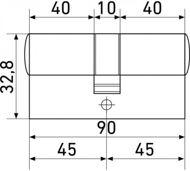 Цилиндровый механизм Стандарт MAX 90 (45х45) SN 5кл перф.ключ/ключ -  магазин крепежа  «ТАТМЕТИЗ»