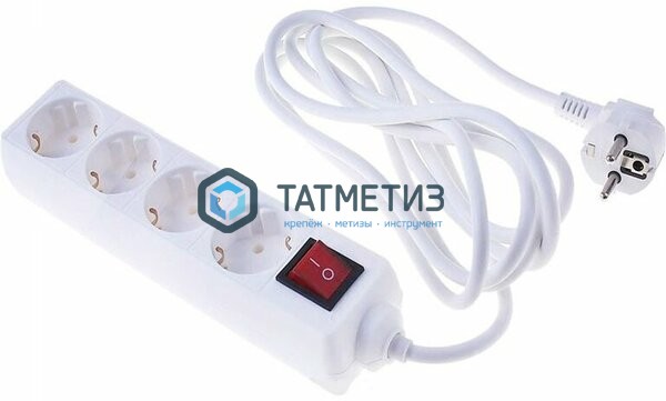 Удлинитель 4х5м с заземл. 16А IP20 У04К с выкл. 2P+PE ИЭК | «ТАТМЕТИЗ» Удлинитель 4х5м с заземл. 16А IP20 У04К с выкл. 2P+PE ИЭК - магазин крепежа «ТАТМЕТИЗ»